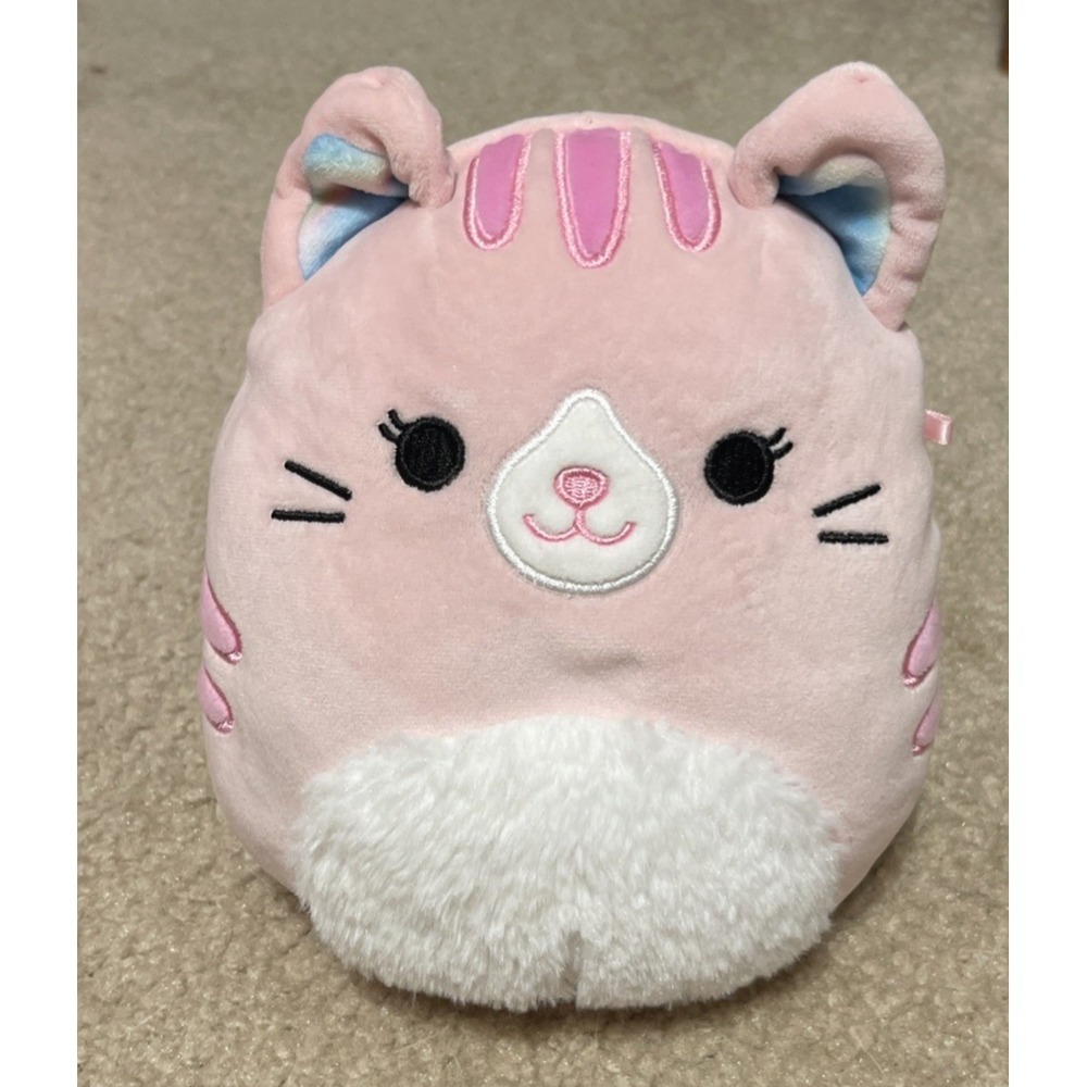 Kellytoy Squishmallows Tabitha The Cat 7" Plush‎ - Pink Tabby Cat - Rare